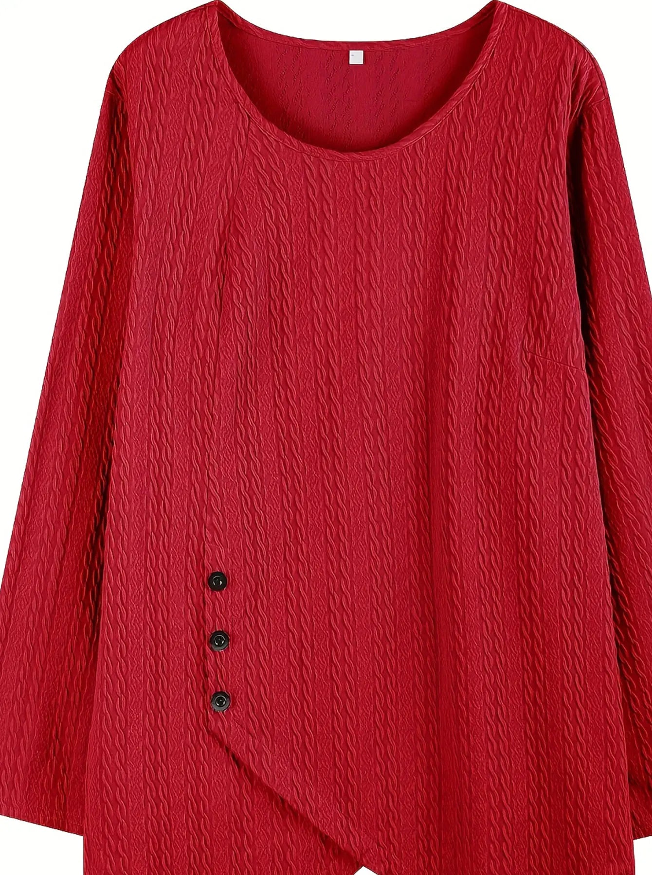 Plus Size Women’s Knitted Casual T-Shirt – Loose Fit Round Neck Short Sleeve Top 👚✨