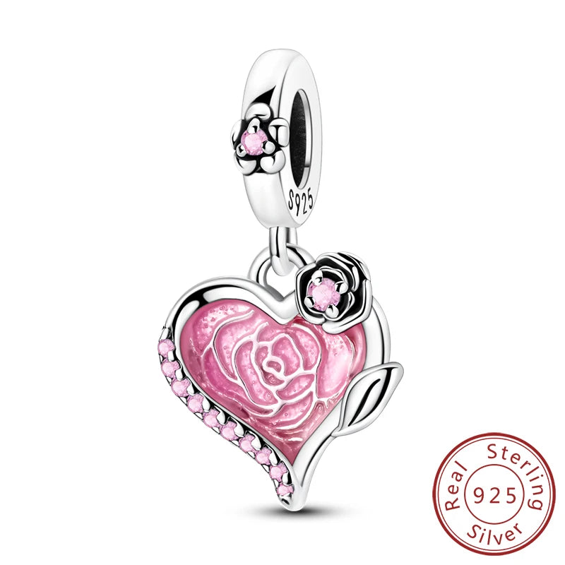 New 925 Sterling Silver Animal & Symbol Charms Beads – Capybara, Firefly, Puppy, Cat, Horseshoe Pendants Fit Bracelets & Bangles