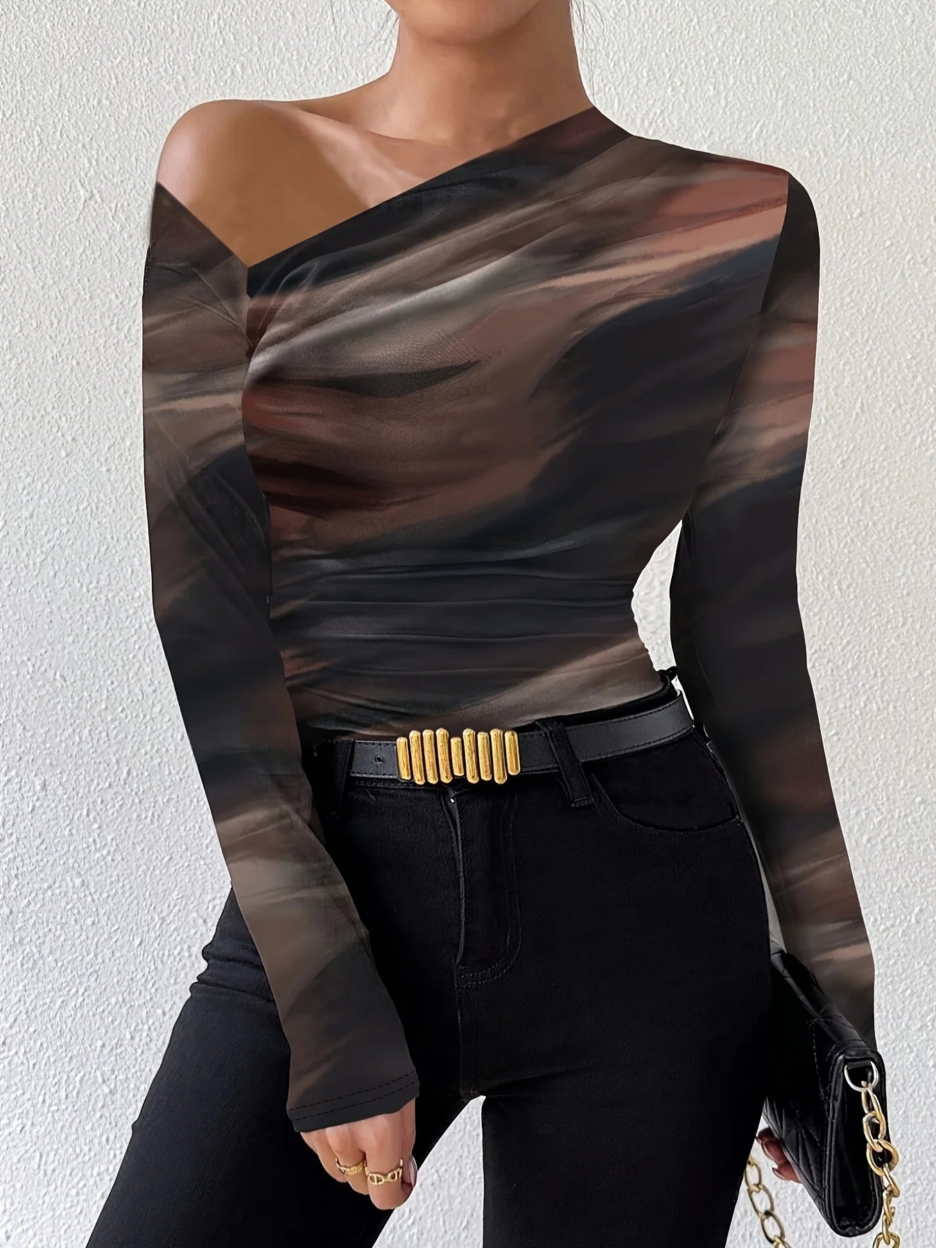 Elegant Casual Women’s Long Sleeve T-Shirt – Loose Fashion Top for Weekend & Holiday Wear