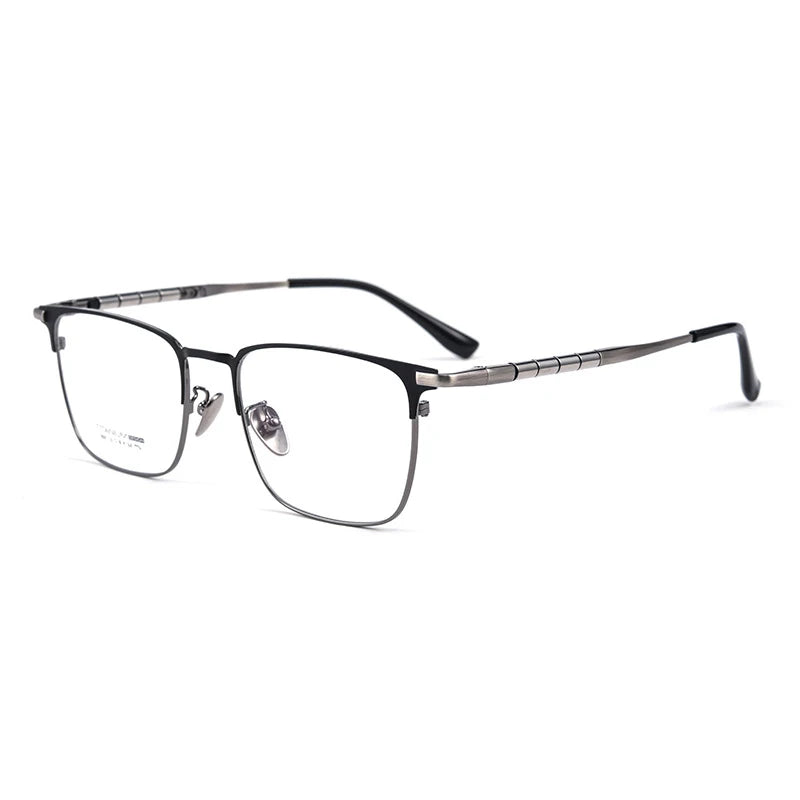 ZIROSAT 9009T Pure Titanium Full-Rim Prescription Glasses for Men – Lightweight Durable Eyewear