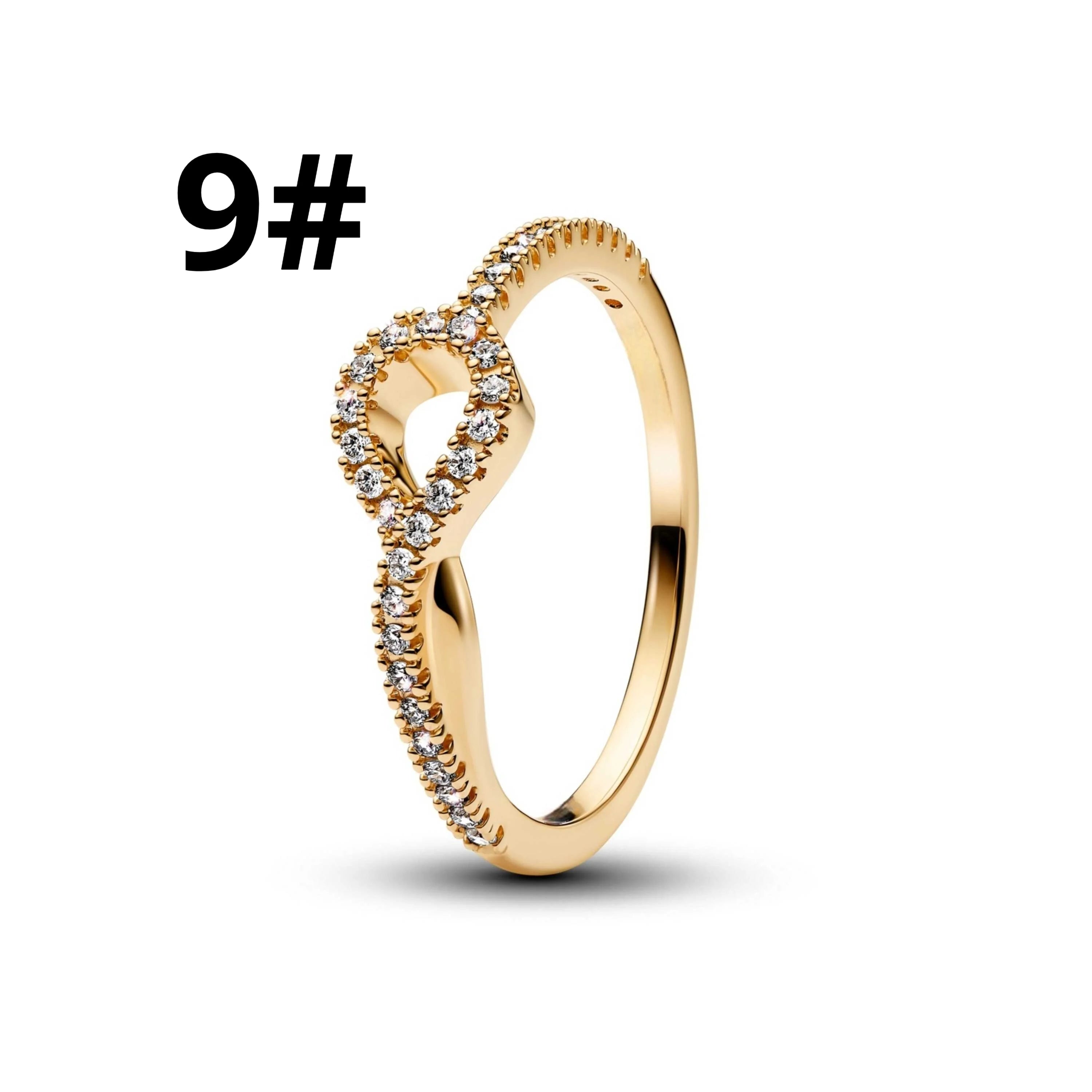 925 Sterling Silver Golden Geometry Set Charms | Heart Star Earrings Rings Bracelets Necklaces Women DIY Jewelry Gift