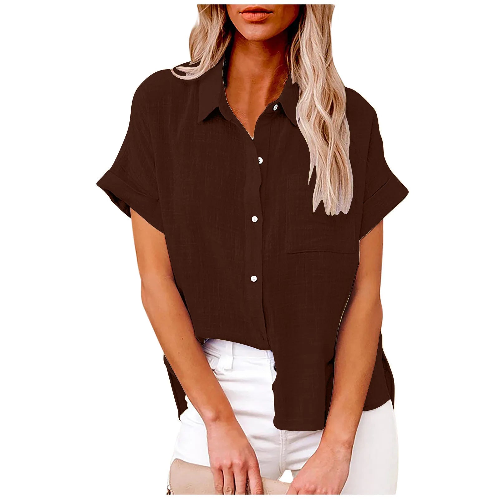 Women’s Cotton Linen T-Shirt | Summer Loose Fit Top | Casual Streetwear Blouse for Ladies