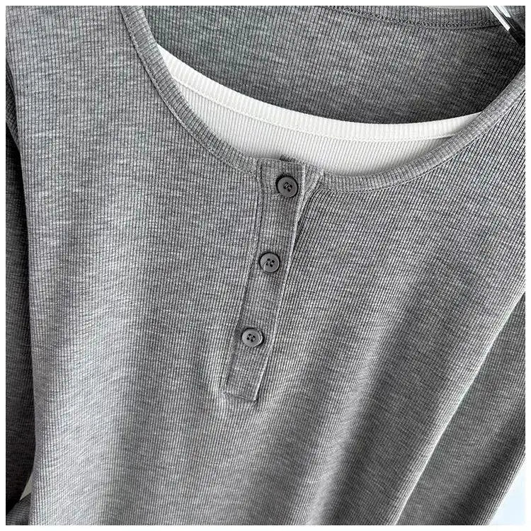 Women’s Loose Long Sleeve T-Shirt – Thin Base Layer Inner Wear | Casual Basic Top for Spring, Summer & Autumn