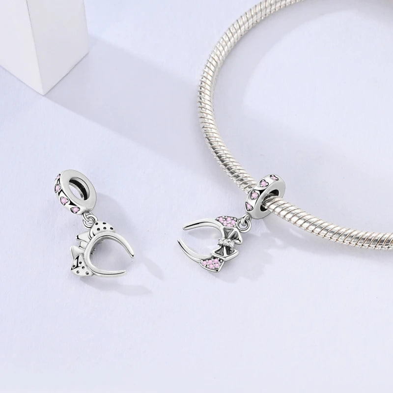 925 Sterling Silver Ballet Shoes & Perfume Bottle Charms | Bow Beads Fit Original Bracelet Pendant DIY Fine Jewelry for Women