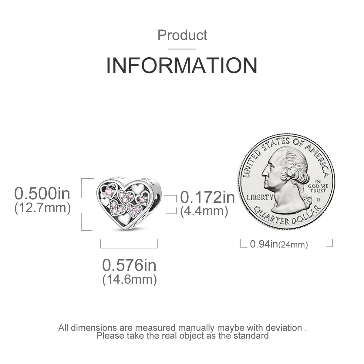 S925 Silver Heart Love Mom Infinity Charm | Dangle Bead Fit Bracelet Jewelry Mother’s Day Gift