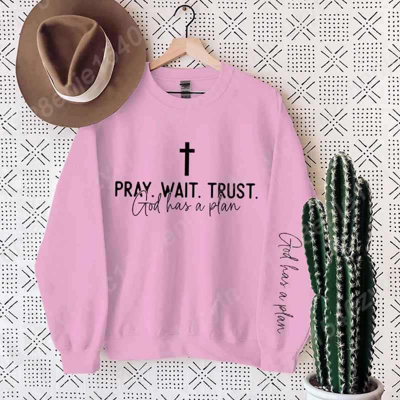 Women’s Uplifting Christian Quote Crewneck Sweatshirt | Oversized Long Sleeve Inspirational Pullover