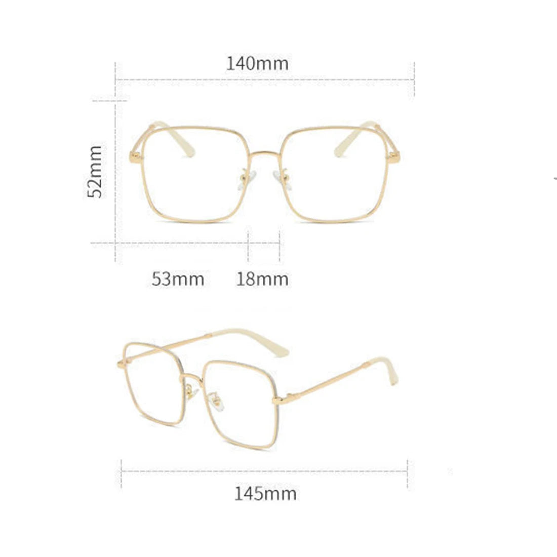 Square Metal Frame Anti Blue Light Computer Glasses – Unisex Optical Spectacles for Women & Men | Transparent Lenses Очки Прозрачные
