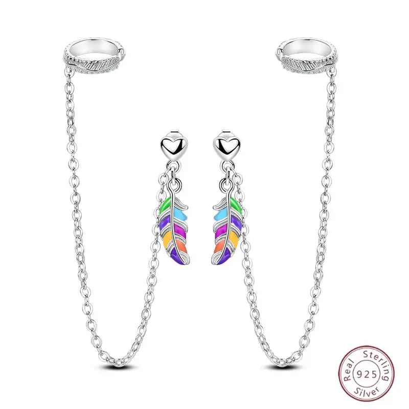 New Original 925 Sterling Silver Sweetheart Bow & Crab Ocean Earrings | Donut Zircon Round Design Women’s Fine Jewelry