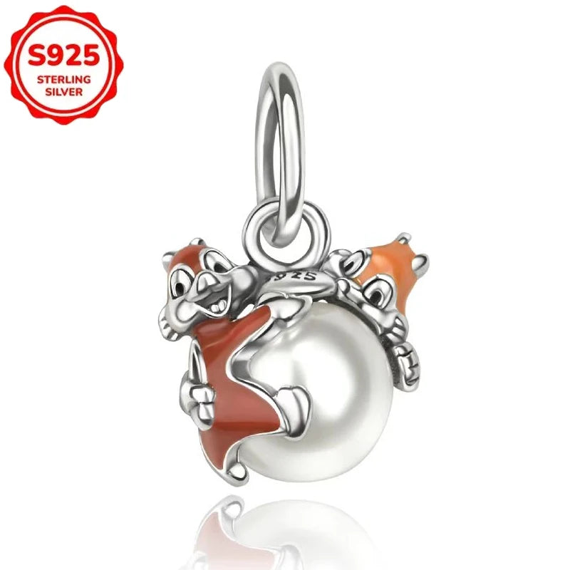 New Disney 925 Sterling Silver Cheshire Cat & Dumbo Charms – Original Bracelet Beads DIY Pendant Halloween Jewelry Gift