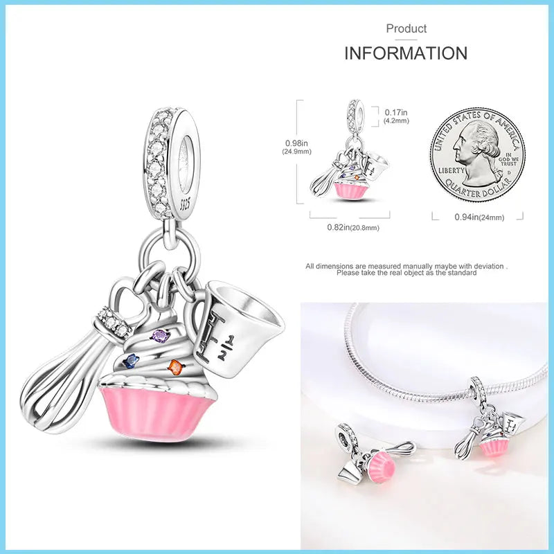 100% 925 Sterling Silver Life Tree & Chili Pepper Charms – Fit Pandora Bracelet, DIY Parent-Child Jewelry Gift