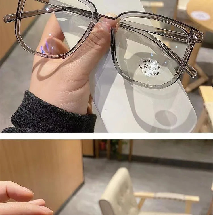 Anti-Blue Light Glasses for Women – Retro Flat Light Frame Eyeglasses | Regular Frame Eye Protection