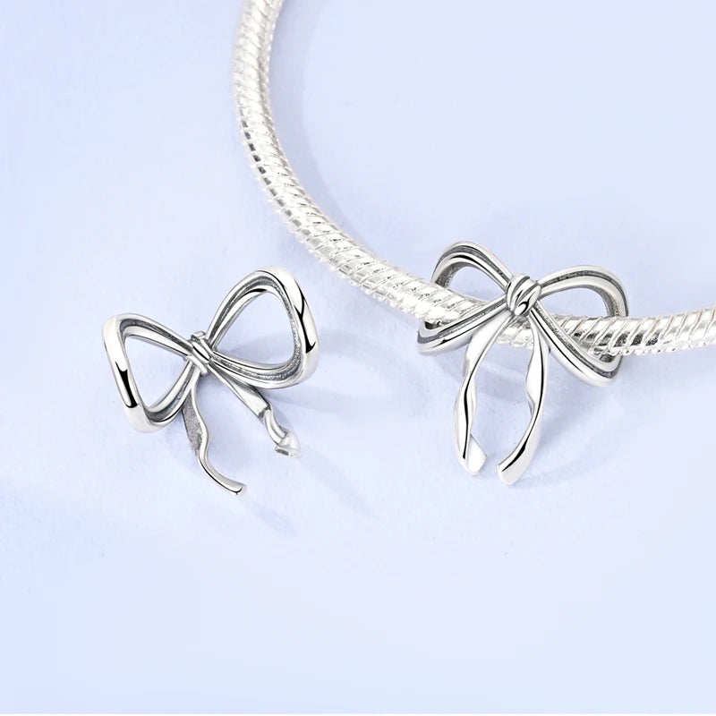 925 Sterling Silver Ballet Shoes & Perfume Bottle Charms | Bow Beads Fit Original Bracelet Pendant DIY Fine Jewelry for Women