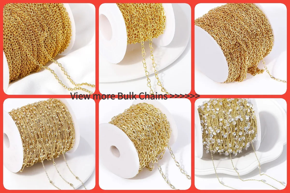 18K Gold Plated Zircon Round Spacer Beads | Brass Bracelet Beads for Jewelry Making | DIY Bead Separators Accessories