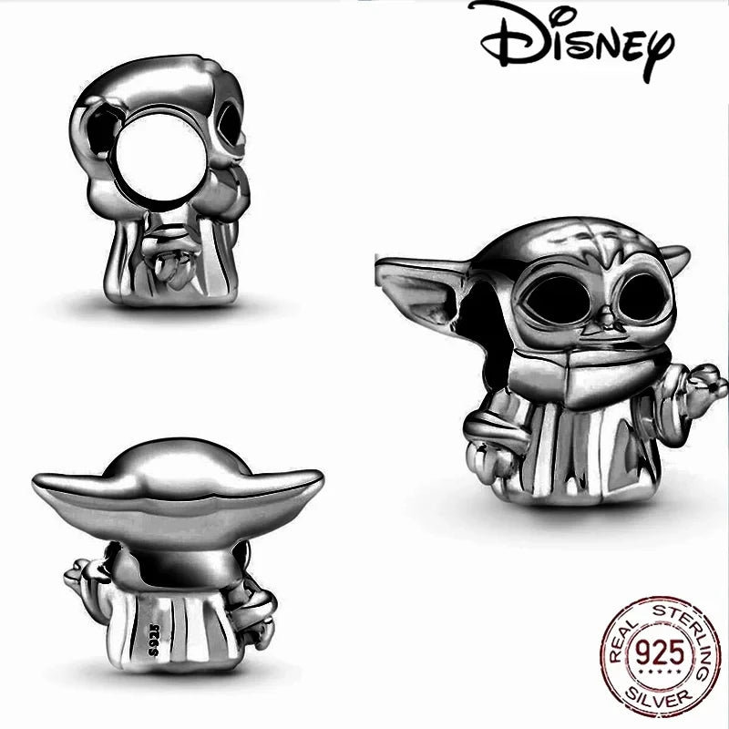HEROCROSS Disney 925 Sterling Silver Charms | Mickey Mouse, Winnie the Pooh & Stitch Beads Fit Pandora Bracelet
