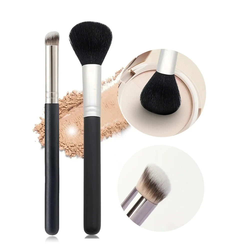 Professional Makeup Brushes Set – Foundation, Loose Powder, Concealer, Blending & Blush Cosmetic Beauty Tools