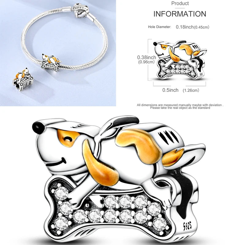 2025 Hot Elk, Dinosaur & Firefly Luminous Dangle Charm Beads | 925 Sterling Silver DIY Bracelet