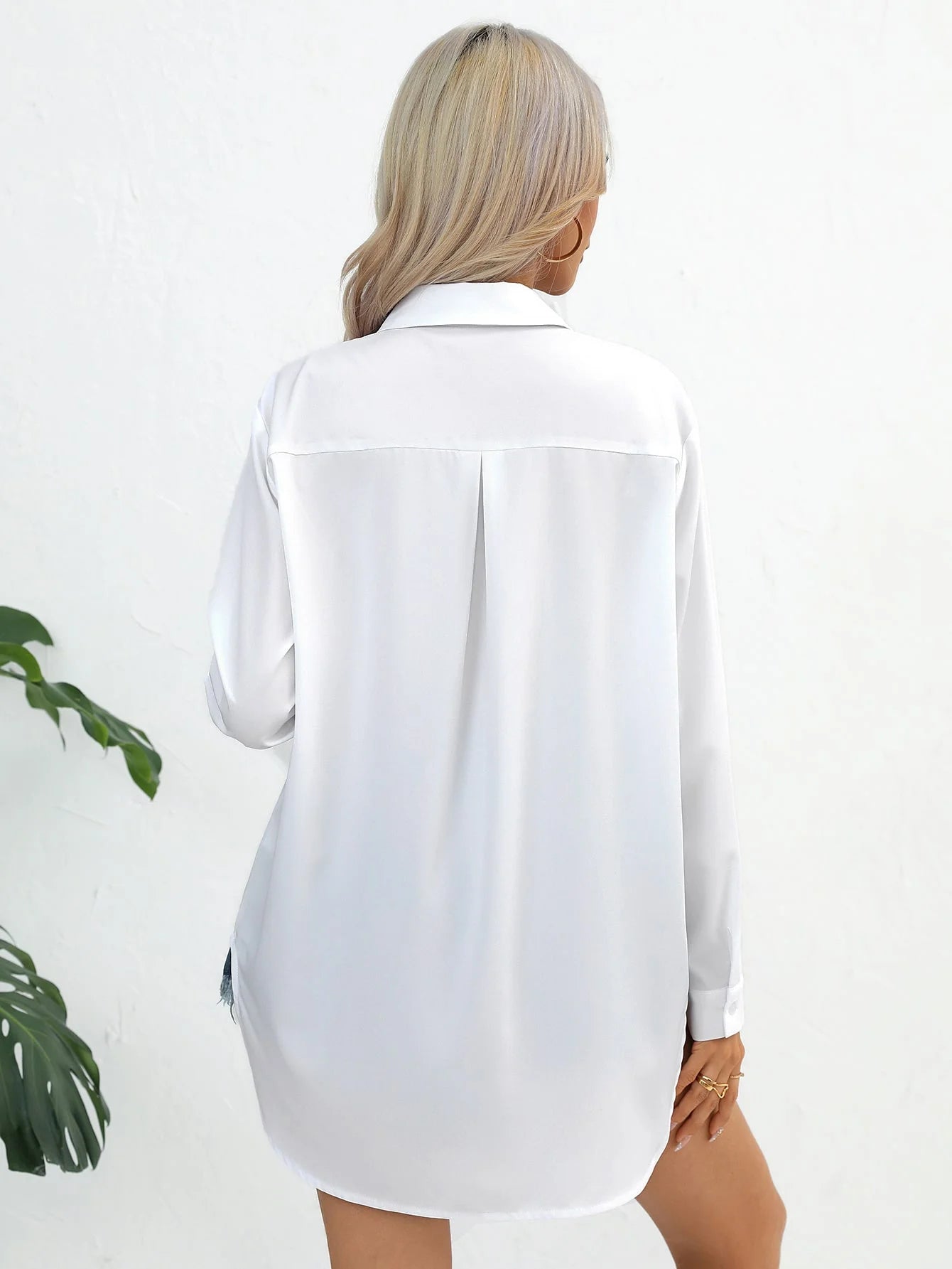 Women’s Loose Casual Long-Sleeved Shirt – Solid Color Spring & Autumn Comfortable Elegant Top 🌿✨