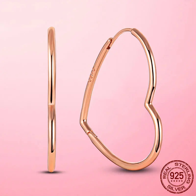 925 Sterling Silver Double Band Pave Hoop Earrings – Women’s Fashion Silver Jewelry