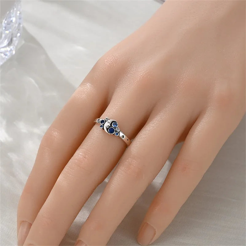 925 Sterling Silver Rings Collection | Bow, Heart, Sun, Moon & Star Zircon Rings for Women Jewelry Gift