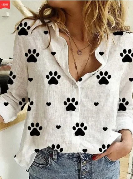 Vintage Cotton Linen Blouse – Long Sleeve Casual Shirt for Women Spring Autumn Top 🌿✨
