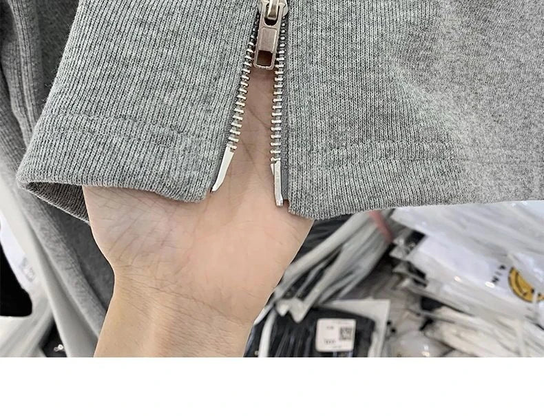 ✨ Design Sensation Women’s Short Knitted Hat & Double Zipper Cardigan 🧶 Pure Color Korean Style Long Sleeve Spring Autumn Fashion
