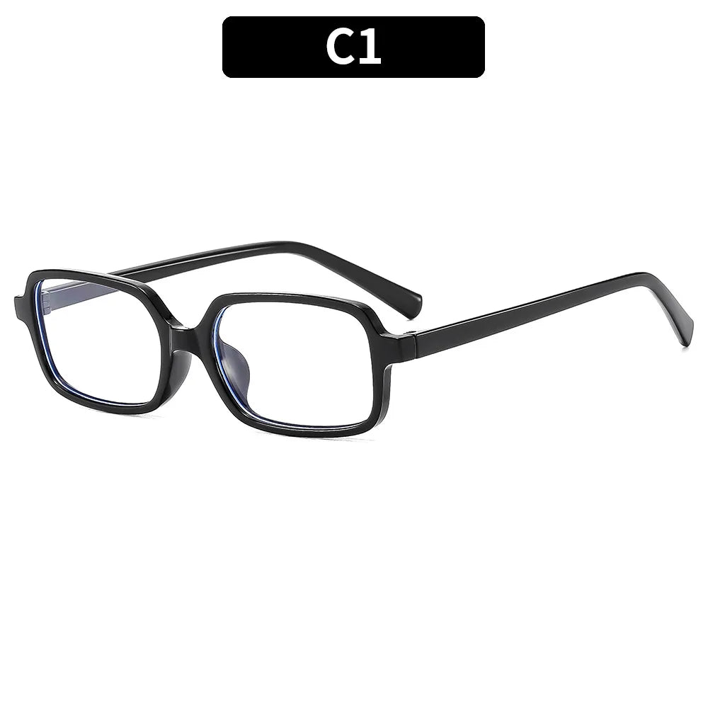 Fashion Retro Small Rectangular Frame Anti-Blue Light Glasses – Women INS Simple Commuting Computer Eyewear