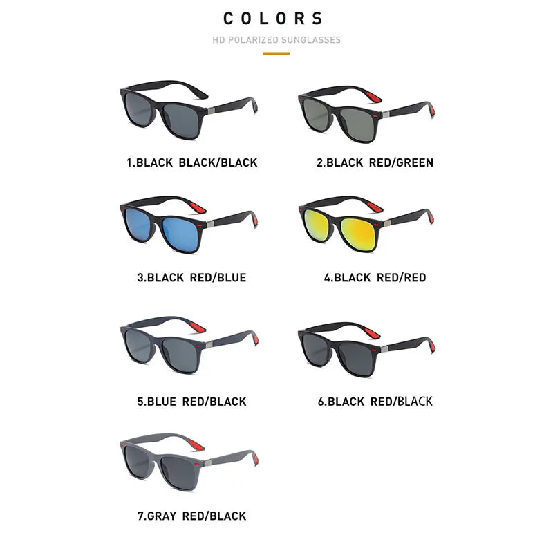 Night Vision Glasses PC Frame Polarized Sunglasses Men – Day & Night Driving Outdoor Sport Goggles