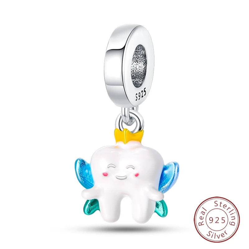 Doctor Nurse 925 Sterling Silver Charms Beads | Original Trendy Medical Pendant for DIY Bracelet Jewelry