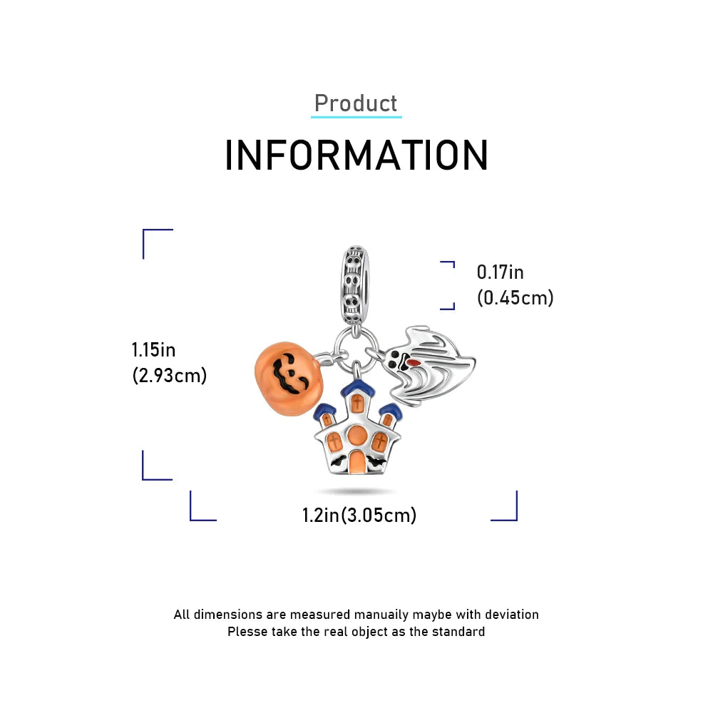 Gothic 925 Sterling Silver Grim Reaper Skull Charm Bead Fit Pandora Bracelet