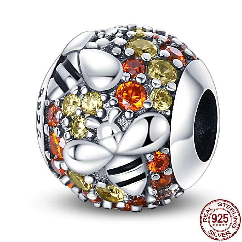 925 Sterling Silver Bee Series Charms | Fit Original Pandora Bracelet – DIY Women’s Jewelry Beads Hot Sale