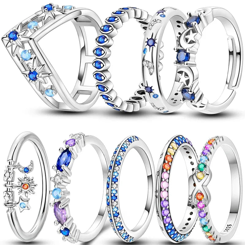 925 Sterling Silver Eternal Love Dewdrop Firefly Glow-in-the-Dark Ring for Women | Fashion Engagement & Wedding Jewelry