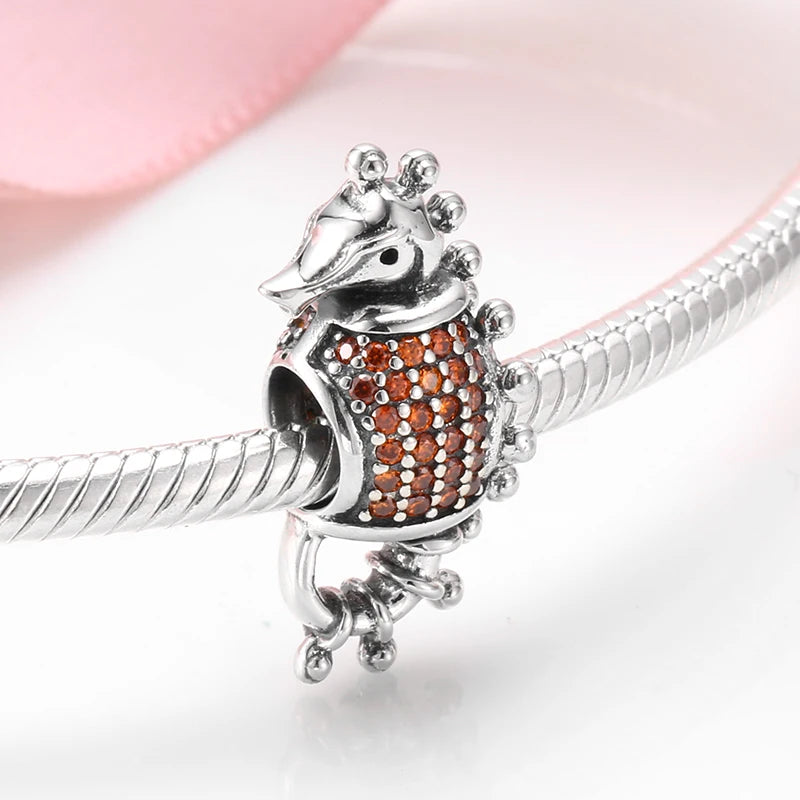 Give Birth To Life Pregnant Mother 925 Sterling Silver Charm | Pink CZ Beads Fit Original Bracelets