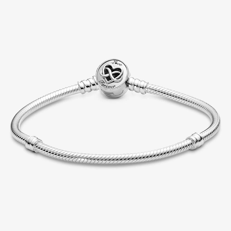 925 Sterling Silver Disney Minnie & Mickey Heart Charm Bracelet | Gold Bead ME Matte Braided Chain – Fashion DIY Jewelry