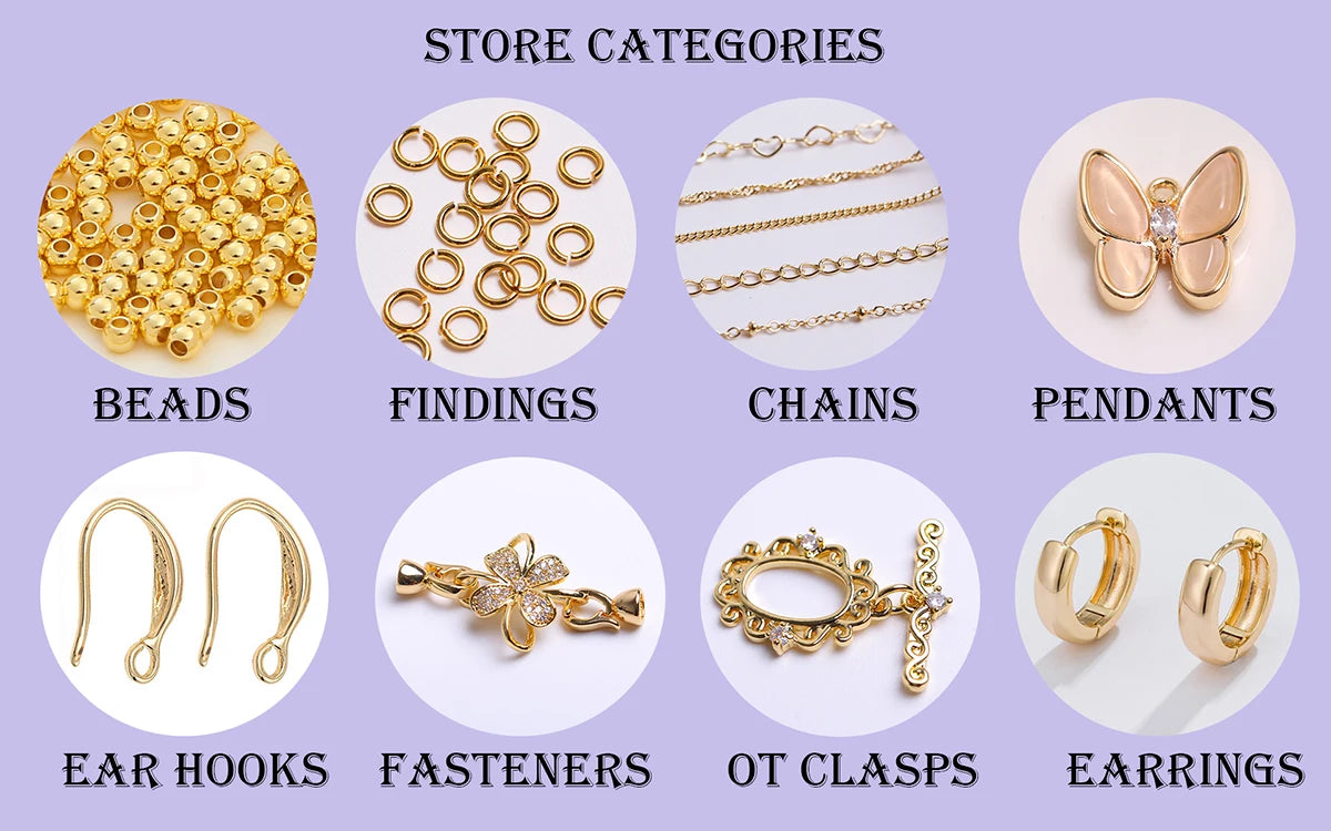 18K Gold Plated Flower Spacer Beads – Brass Bead Separators for Jewelry Making & DIY Crafts