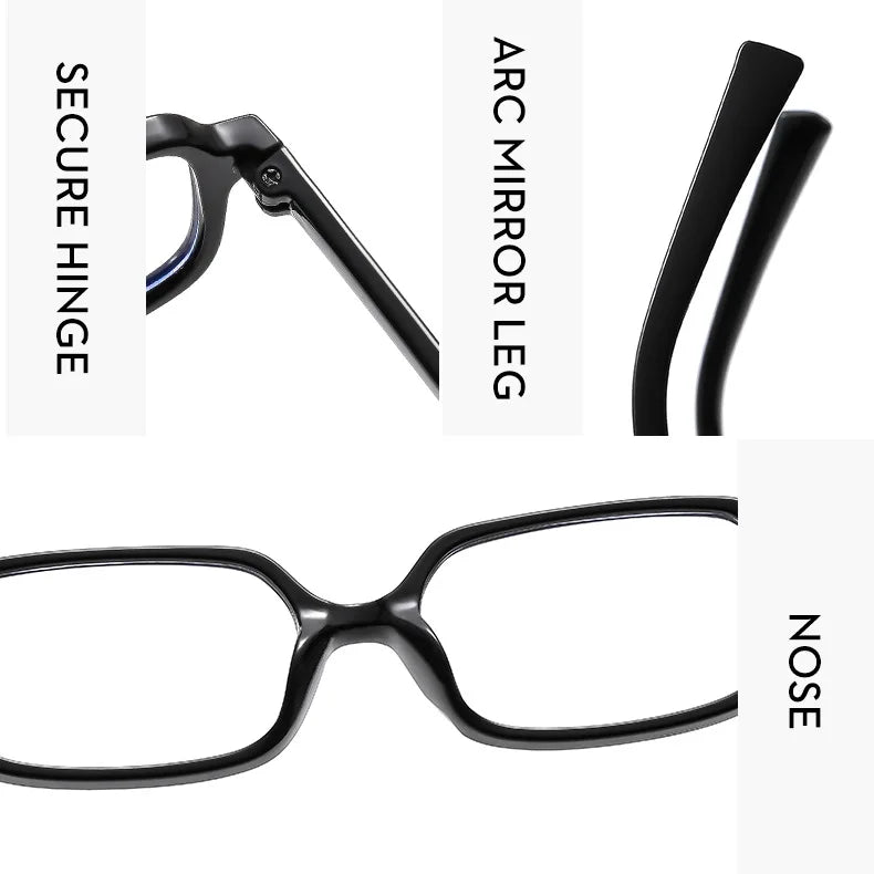 Fashion Retro Small Rectangular Frame Anti-Blue Light Glasses – Women INS Simple Commuting Computer Eyewear
