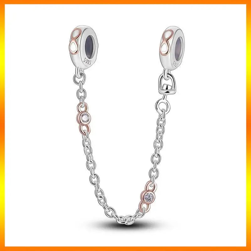 Star Moon & Evil Eye Chain Charm 🌙💙 925 Silver Bracelet Bead Women