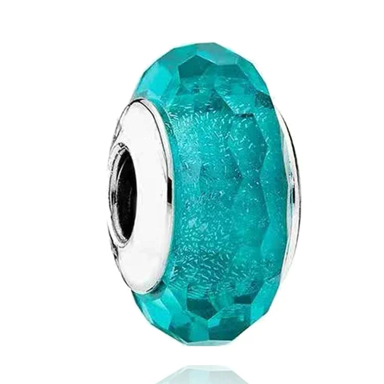 Original Murano Glass 925 Sterling Silver Butterfly Flower Leaf Rainbow Charm Bead | Cosmic DIY Bracelet Jewelry Gift for Women