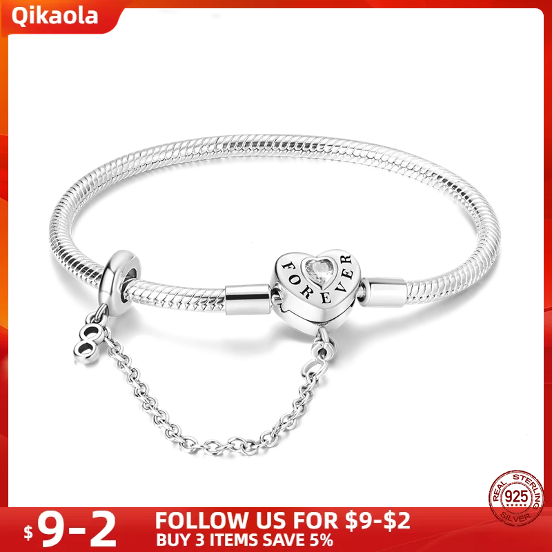 S925 Sterling Silver Snake Bone Chain Bracelet | Pandora Fit DIY Jewelry