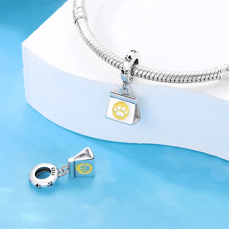 925 Sterling Silver Chocolate & Coffee Charm Beads | Fits Original Pandora Bracelet | DIY Jewelry Souvenir Gift