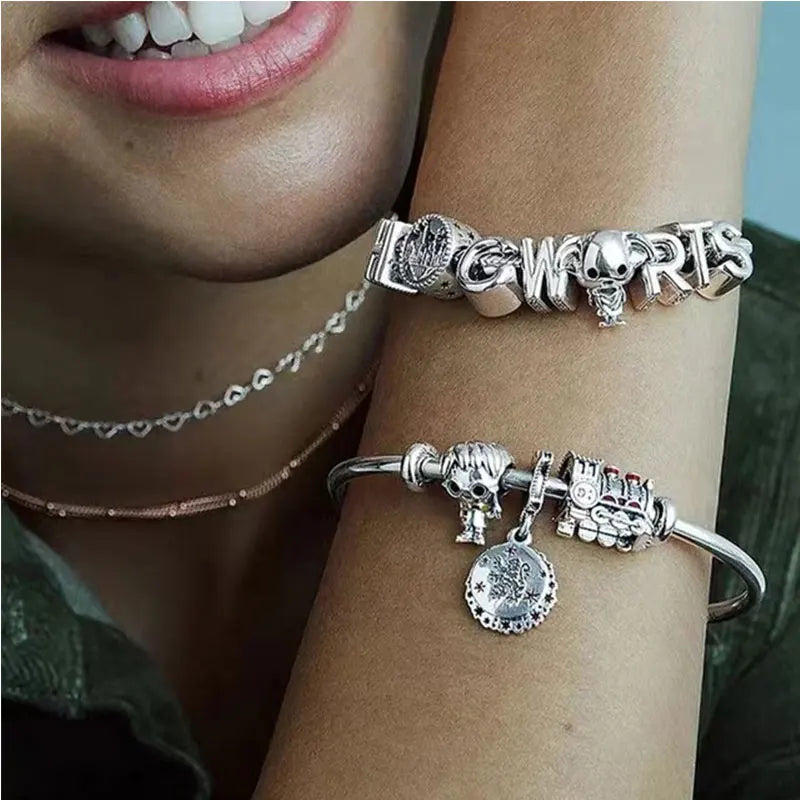 Miniso Disney 925 Sterling Silver Christmas Eve Series Charms | Poker Jack Skull Beads Fit Original Bracelet Women Jewelry Gift