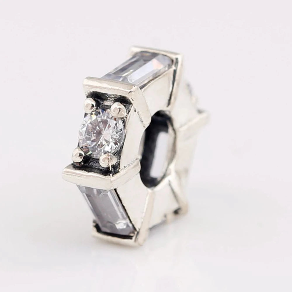 925 Sterling Silver Dazzling Daisy Flower Spacer Charm | Forget Me Not Bead for Women Bracelet DIY Jewelry Gift