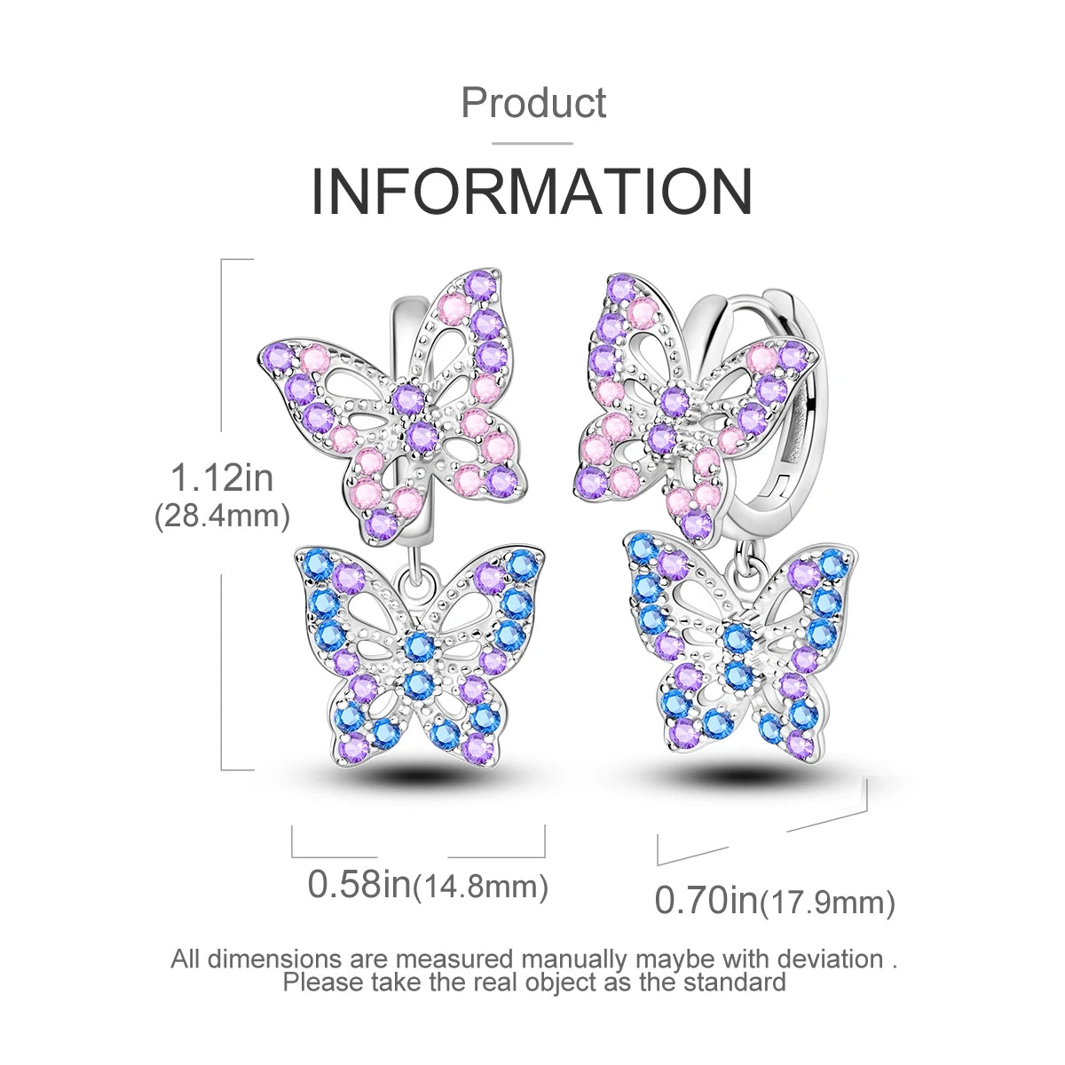 Orstarry 925 Sterling Silver Pink Sweet Bow Drop Earrings | Women’s Original Jewelry Party & Anniversary Gift