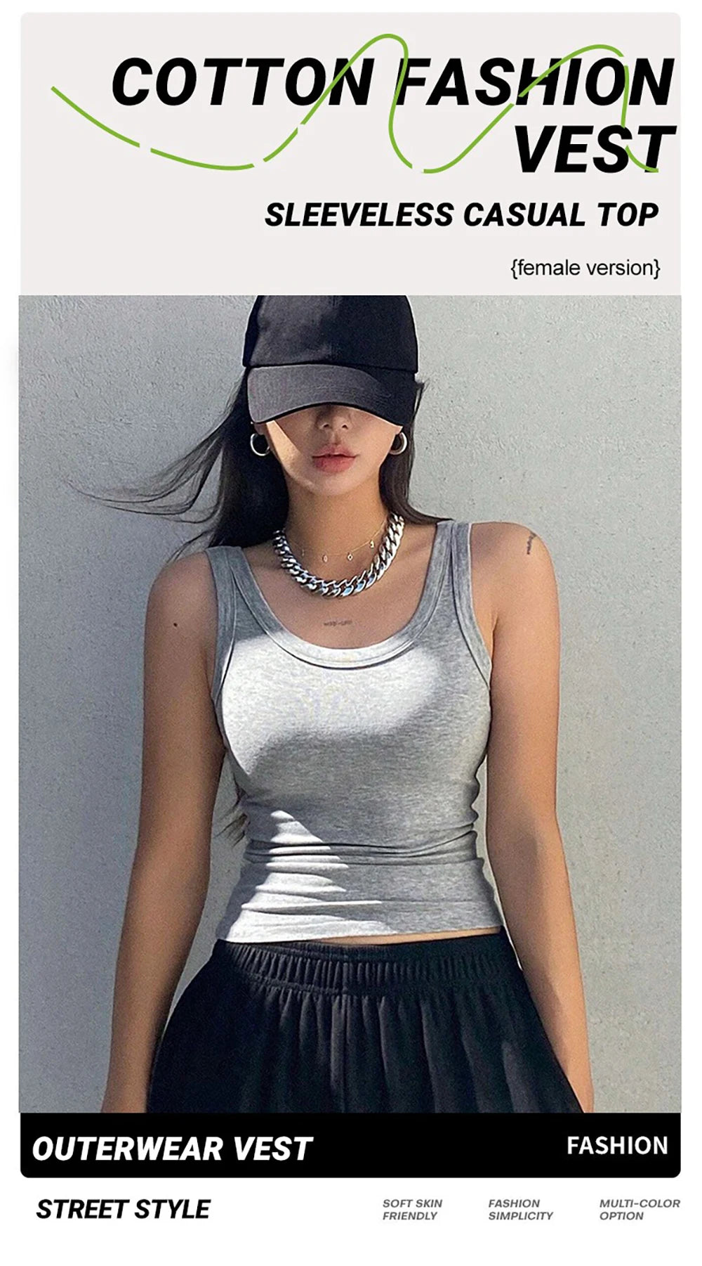 Women’s Summer Tight Tank Top | Breathable Sleeveless Camisole | Comfy Beauty Back Underwear