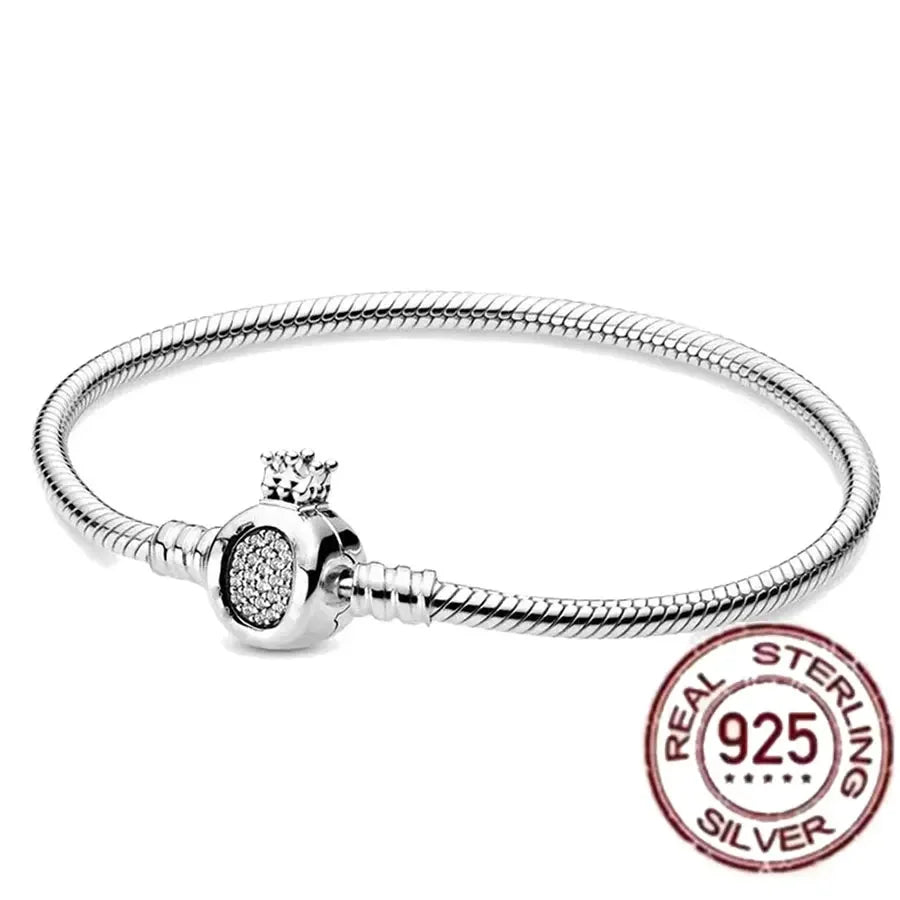 Miniso Disney 925 Sterling Silver Bracelet | Pandora Style Jewelry Gift