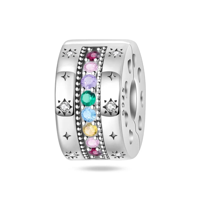 925 Sterling Silver Silicone Spacer Beads & Safety Chain | Clasp Charms Fit Original Pandora 3mm Bracelet – Women’s Jewelry