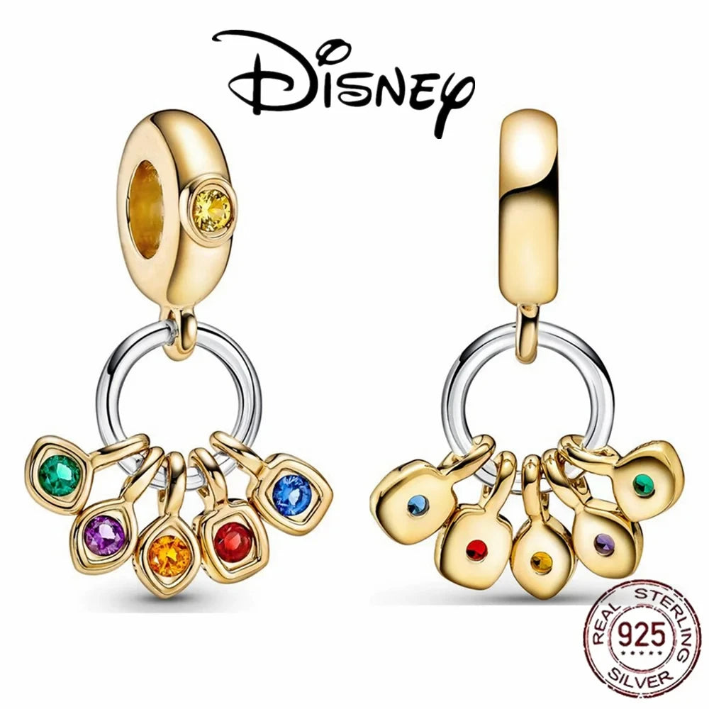2025 100% 925 sterling silver pendant Disney Spider-Man beads Suitable for original DIY bracelet, women's fashion gift