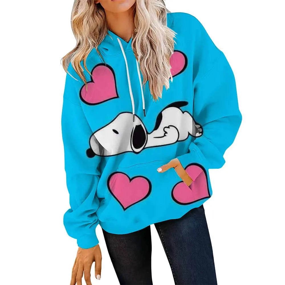 Women’s Disney Stitch Long Sleeve Hoodie – Unisex Round Neck Sweatshirt Y2K 90s Gothic Autumn Winter Pullovers 🐾❄️