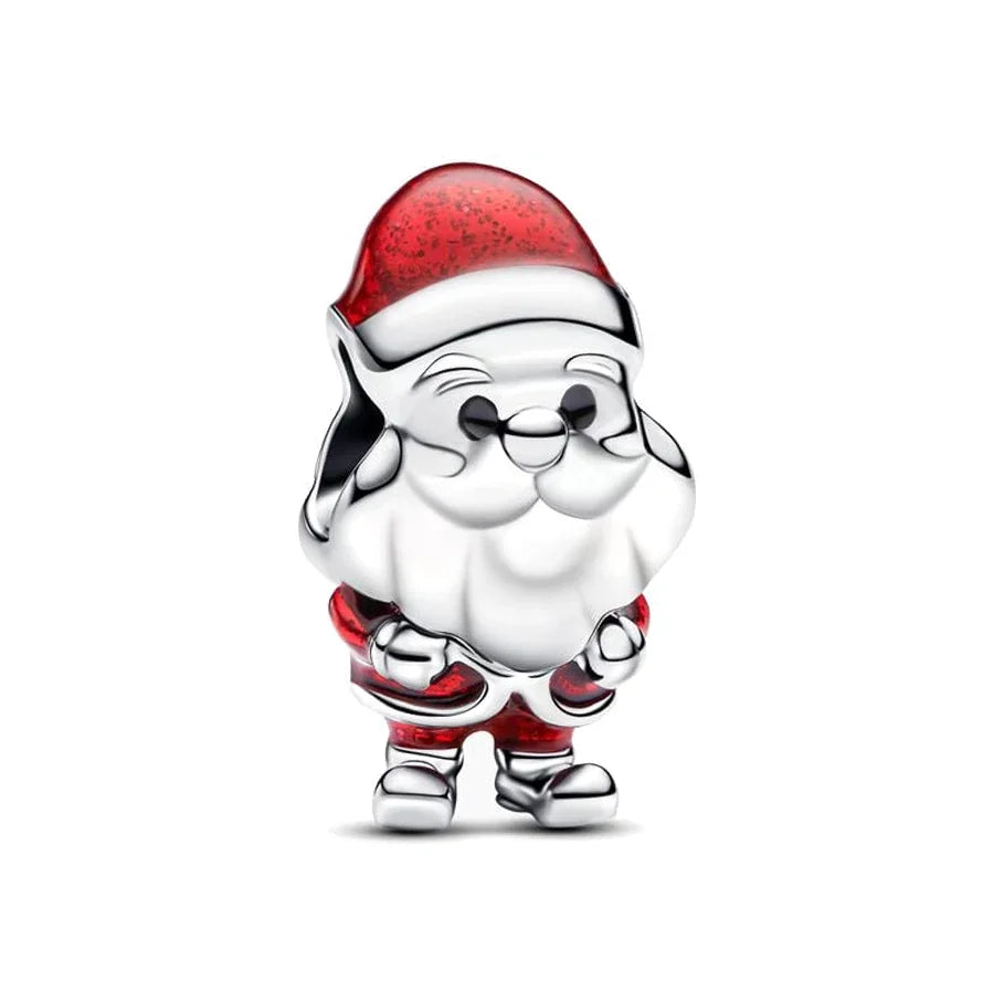 Sparkling Christmas Butterfly Bell Moon Charms | 925 Silver Beads Fit Original Pan Bracelet | DIY Women Jewelry New Year Gift