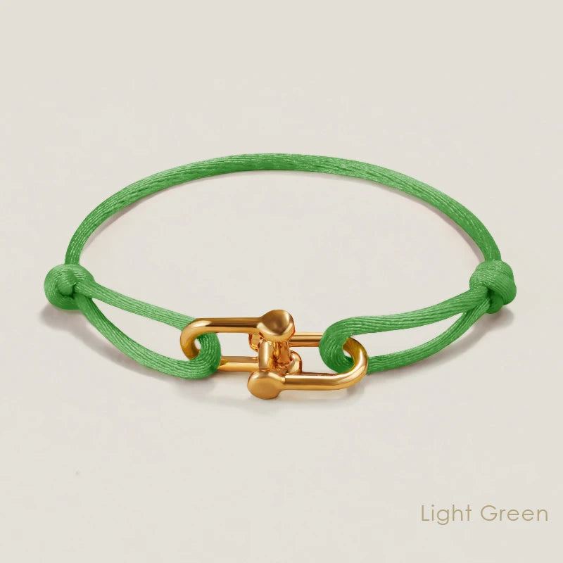 MOONLIGHT Adjustable U-Shape Silk Rope Bracelet | Classic Women’s Charm Bracelet High Quality Jewelry Gift