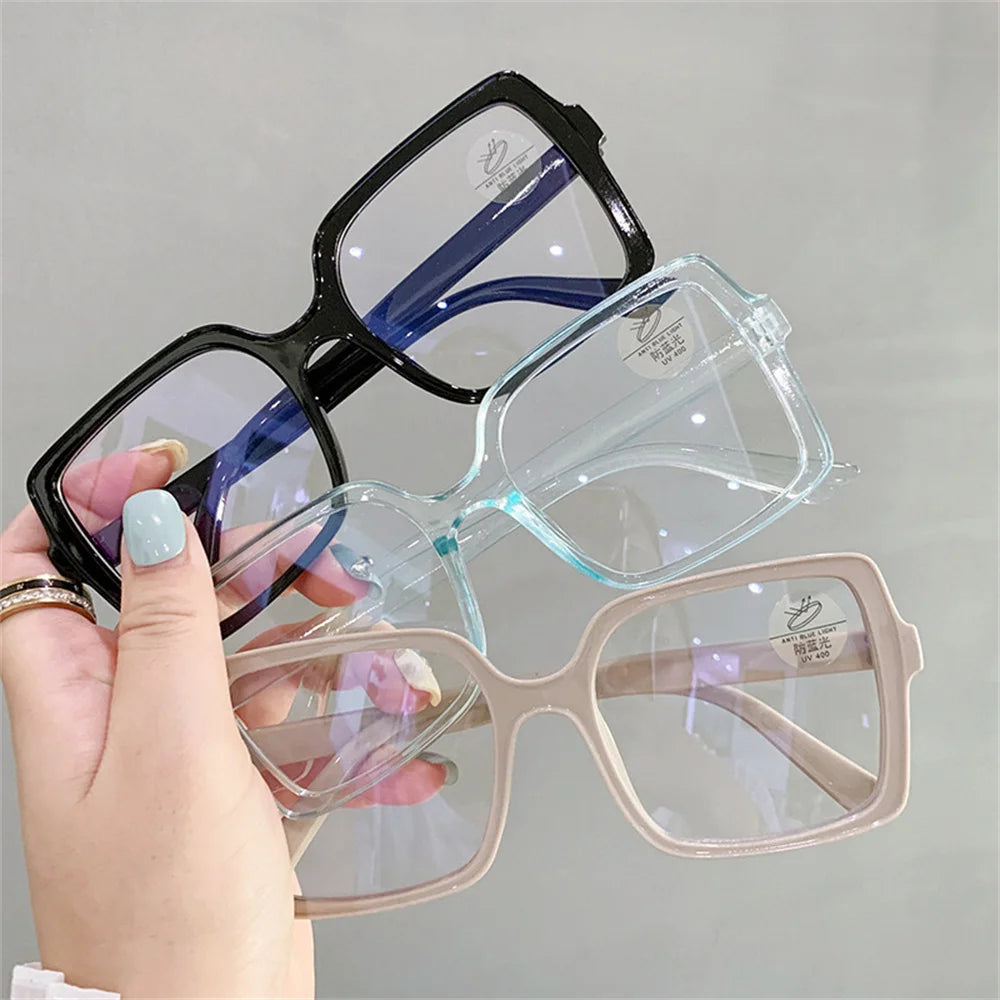 New Fashion Anti-Blue Light Glasses – Stylish Square Reading Eyeglasses for Men & Women | Transparent Frame Optical Spectacle